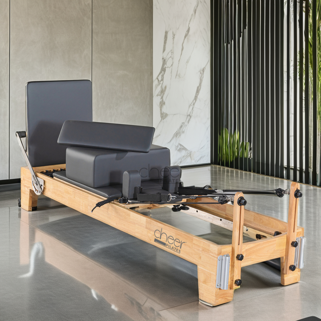 Gym Professional Yoga High Quality Pilates Studio Reformer White Oak Wood Commercial Pilates Reformer