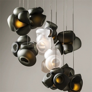 Lámpara colgante de cristal personalizada posmoderna nórdica para Lounge Bistro y Holiday Villa Iluminación de araña de diseño exclusivo - Product Image 5