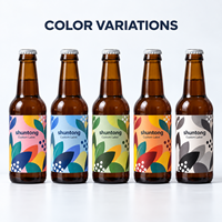 Étiquettes adhésives personnalisées imprimées pour aliments, impression couleur, découpe, finition mate, étiquettes en rouleau pour bouteilles de bière