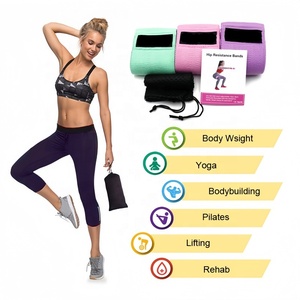 Bandes de Résistance en Tissu pour Hanches et Fessiers, Antidérapantes, Portables, avec Logo Personnalisé, pour Entraînement, Vente en Gros Direct Usine, Sac de Rangement en Coton et Polyester - Product Image 5