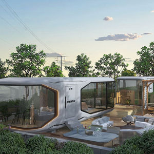 Cápsula espacial de casa pequeña de lujo comercial Contenedor de acero prefabricado Instalación rápida Tamaño personalizado para bienes raíces de construcción - Product Image 5