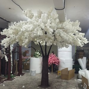 Arbre artificiel de cerisier blanc pour décoration d'événements de restaurant, faux arbre de sakura avec tronc robuste pour décoration de mariage et de jardin - Product Image 2