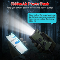 Radio de Emergencia Portátil con Batería Interna de 5000 mAh, Linterna de Lectura, Alarma SOS, Alta Sensibilidad, Kit de Preparación para Desastres