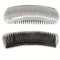 Fujia Coussin de volume capillaire invisible à insérer, en fibre synthétique, couleur unie, pour chignon et volume frontal, pour femme, moderne, volume crânien de 5 pouces