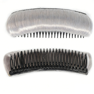 Fujia Coussin de volume capillaire invisible en fibres synthétiques, avec peigne intégré, pour <span class=keywords><strong>chignon</strong></span> et volume frontal, pour femmes, moderne, volume crânien de 5 pouces - Product Image 5