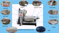 Koudgeperste olieproductielijn, palmolie-extractiemachine voor palmvruchten