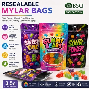 Bolsa de Mylar para Dulces, Resellable, a Prueba de Olores, Embalaje de Plástico Duradero, Bolsas de Mylar de 3.5, Fábrica con Certificación BSCI - Product Image 1