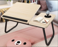 Dortoir Bureau d'étude Angle réglable Table d'ordinateur portable Table pliante Canapé de haute qualité Bureau d'ordinateur Cahier en bois Pliage d'écriture Travail
