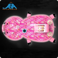 Château gonflable commercial sur le thème des cochons, palais de cristal, aire de jeux avec fosse à balles pour les événements commerciaux
