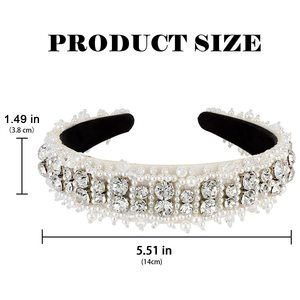 Serre-tête Hua Liyu en perles et strass pour femme, accessoire de coiffure de mariée élégant, fait main, pour le quotidien, HH021 - Product Image 3