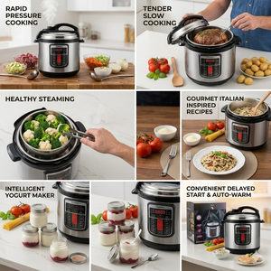 Cuisinière à pression électrique de haute qualité 6L 1000W en acier inoxydable, multicuiseur numérique, cuiseur à riz, soupière - Product Image 3