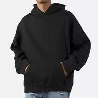 Hoodie Kustom Grosir Ukuran Besar Polos Tanpa Motif 460 Gsm Sweatshirt Berat 100% Katun Hoodie Pullover untuk Pria