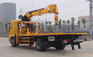 La cina ha fatto il camion di rimorchio del letto piatto del caricatore di auto 10 tonnellate demolitore del carro attrezzi con la gru - Product Image 6