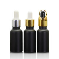 Flacon d'huile essentielle en verre noir mat anti-UV de 10 ml, sans BPA, avec compte-gouttes, pompe pulvérisatrice, bouchon, conteneur vide pour sérum, parfum, voyage