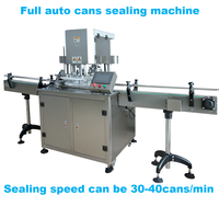 Machine de fermeture de boîtes en PET entièrement automatique de 200ml 350ml Machine de mise en conserve de papier Sardine Thon Fer blanc Boîtes Machine à sceller