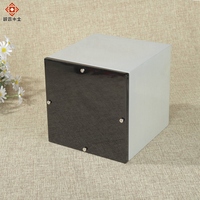 Urne funéraire personnalisable en forme de cercueil, en MDF, en bois, pour cendres, avec fond scellé par vis, boîte blanche, couvercle noir