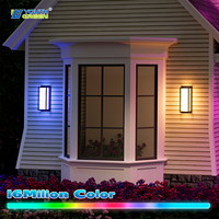 Lampe murale extérieure Tuya WIFI certifiée ETL, 30W, IP65, étanche, à montage mural, LED RGBCW, 0-100% dimmable