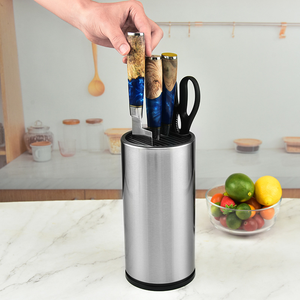 Portacoltelli da Cucina Cilindrico Premium in Plastica PP Ecologica, Set da 10 Pezzi, Organizzatore per Libri di Cucina, Blocchi Porta Sacchetti, Elegante e Pratico - Product Image 5