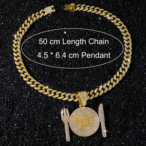 Nuevo Collar Colgante Redondo de Aleación Hecho a Mano, Diseño Sencillo y de Lujo Ligero, Estilo Hip Hop, Chapado en Oro, para Hombre - Product Image 6