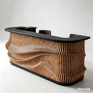 Mostrador de Recepción Combinado de Metal y Vidrio con Frente Transparente para Diseño de Oficina Creativa - Product Image 2