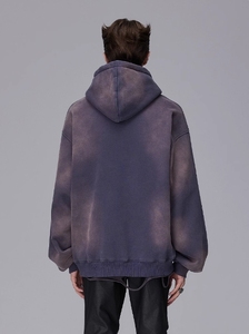 <b>American</b> Fashion Heavy Wash Plus Fleece <b>Hoodie</b> Loose Casual Warm Coat Men's Outdoor comfort <b>Hoodie</b> - Product Image 3