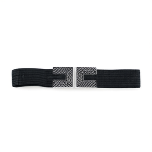 Ceinture élastique en PP à boucle métallique ronde de 5 cm de large, double C, pour le ventre - Product Image 2
