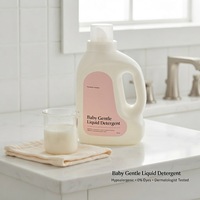 Détergent à lessive liquide écologique jetable 3L, parfum floral de lavande |   Nettoyage en profondeur en vrac, format économique |   Concentré anti-taches