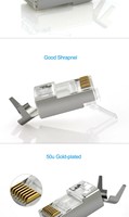 Blindé CAT6A Cat7 Connecteur Réseau STP/FTP Cat 7 Fiche Modulaire 8p8c cat6 une RJ45 Connecteur