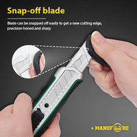 Lame instantanée professionnelle de haute qualité, en acier inoxydable, outil utilitaire de 18mm, 3 pièces