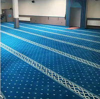 Tapis de mosquée fabriqué à la machine, résistant au feu, en rouleau, spécialement conçu pour les mosquées et les églises.