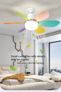 Ventilateur de plafond LED à intensité variable avec télécommande 6 pales ABS Design floral moderne 30W/40W pour la décoration de la cuisine de la chambre à coucher - Product Image 2
