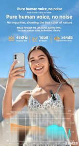 Microphone Lavalier Sans Fil 2.4G Intelligent à Réduction de Bruit Double Micro à Clipser pour iPhone TikTok <span class=keywords><strong>YouTube</strong></span> Type-C CE FCC - Product Image 3