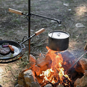 Barbecue au charbon de bois d'hiver pour l'extérieur, barbecue de camping, barbecue de pique-nique, multifonctionnel, assemblage portable, camping, fonte - Product Image 2