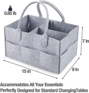 Panier de rangement en feutre pour couches de bébé, best-seller en gros, idéal pour la chambre de bébé et les voyages - Product Image 2