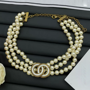 Collar de Perlas de Doble Capa de Alta Gama, Diseño de Cadena de Eslabones para Parejas, Regalo Unisex, Joyería de Moda - Product Image 3