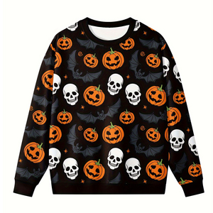 Sudadera Personalizada con Dibujos Animados, Sudadera Extra Grande para Hombre, Sudadera con Capucha con Estampado de Calabaza de Halloween, Sudadera con Capucha Sublimada para Hombre - Product Image 1