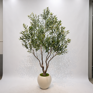 Grand <span class=keywords><strong>olivier</strong></span> artificiel de 1,80m à 2,40m avec pot en céramique, conception détachable pour économie de transport, plante réaliste pour hôtel, maison, bureau - Product Image 3