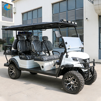 Voiturette de golf électrique Robetaa, nouvelle conception, fabriquée en usine, luxe moderne, 72V, 6 places, certification CE, à vendre