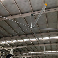 Ventilateur de plafond industriel HVLS de 6,1 m (20 pieds) avec moteur PMSM de 1200 W, économie d'énergie, pour entrepôt et usine