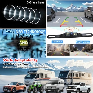 Mỹ Mỹ tấm giấy phép xe máy ảnh xe Sao lưu đảo ngược với 7pcs trắng ánh sáng đèn và tầm nhìn ban đêm không thấm nước - Product Image 3