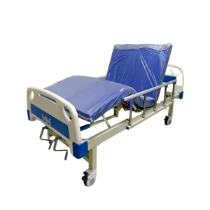 Manual Hospital <b>Bed</b> 2 Function Adjustable Patient <b>Bed</b> With <b>Side</b> <b>Rails</b> And Wheels For Medical Use - Product Image 2