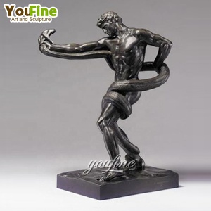Reproducción de la Famosa Estatua Clásica <span class=keywords><strong>Griega</strong></span> de Hércules con Serpiente, <span class=keywords><strong>Escultura</strong></span> de Bronce a Precio de Mayoreo - Product Image 3