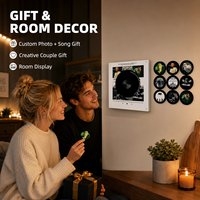 Boîte à Musique NFC en Acrylique Personnalisée en Promotion, Cadre Photo Personnalisé, Tourne-disque avec 9 Disques NFC Remplaçables, Chanson Photo, Cadeau Souvenir