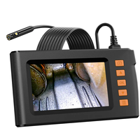 Endoscope à double caméra 8 mm P210 avec écran IPS 4,3 pouces, caméra de canalisation étanche à main, câble rigide HD1080P, inspection automobile, industrielle, borescope