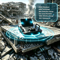 Détecteur de vie 3D par radar UWB à détection 30m, capteur traversant les murs avec précision centimétrique sur les axes XYZ, portée sans fil 100m, IP67, outil USAR