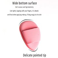 Esponja de seda con forma de gota de agua cosmética profesional, esponja de seda con logotipo personalizado para maquillaje facial y de ojos