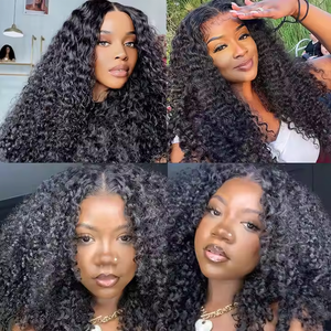 Natural Human Hair <b>Wigs</b> - Full Lace <b>Deep</b> <b>Wave</b> Unprocessed Virgin <b>Wig</b> For Black Women Curly Full Lace Frontal Human Hair <b>Wig</b> - Product Image 4