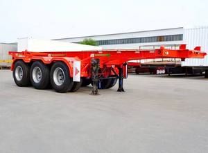 High Quality Vehicle Master 2 Axle 20ft Skeleton Container Semi <b>Trailer</b> with 20-100 Ton Payload and 12R22.5 Tires - Product Image 2