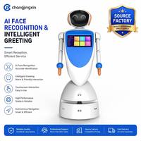 Nuevo Robot de Información Aeroportuaria Changjingxin Moonlight Blue Martin con Navegación SLAM, ABS de Alta Resistencia + PC, Motores de Doble Accionamiento