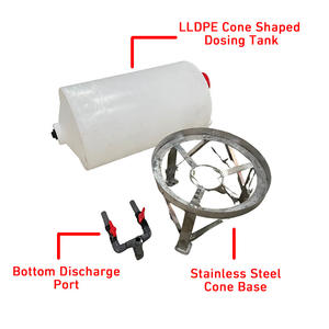 Vendita calda 300L LLDPE cono Base di <span class=keywords><strong>dosaggio</strong></span> serbatoio con Base personalizzabile in acciaio inox - Product Image 2